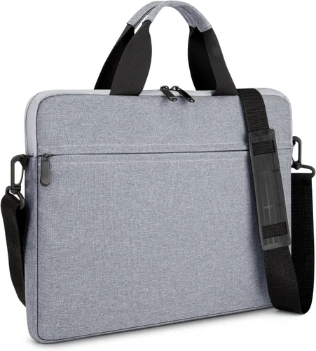 Vista 7 de Bolsa de hombro para portátil de 14 a 15 pulgadas, maletín delgado protector para computadora con asa y bolsillo para MacBook Acer Asus HP Surface