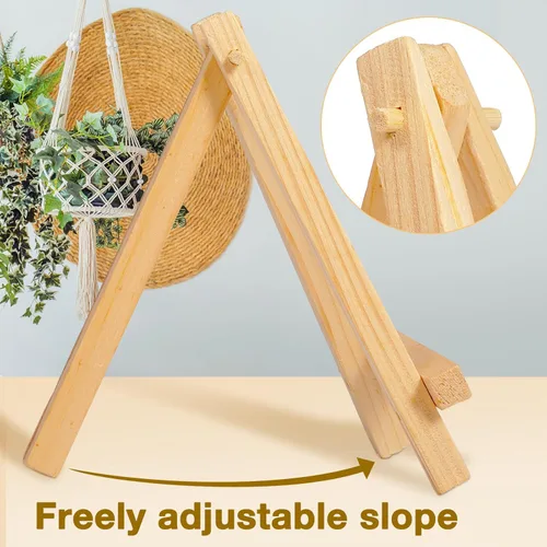 Vista 3 de Mimorou 100 soportes de caballete de madera pequeños, caballetes de lona de madera, para manualidades, trípode, pintura, soporte de mesa