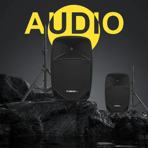 Vista 6 de Sistema de altavoces PA de 10 pulgadas, 1200 W de alta potencia, compatible con Bluetooth, par activo + pasivo de altavoces de sonido