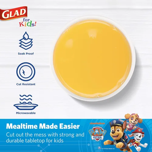 Vista 3 de Glad Vasos de papel desechables para niños de Paw Patrol, Core Pups Blue - Resistentes, a prueba de remojo, aptos para niños, para uso diario, 9