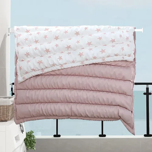 Vista 6 de Dr.DJ Tendedero retráctil para ropa sucia, para colgar ropa, para colgar en la pared, plegable en interiores, estante de secado, ahorrador de Blanco