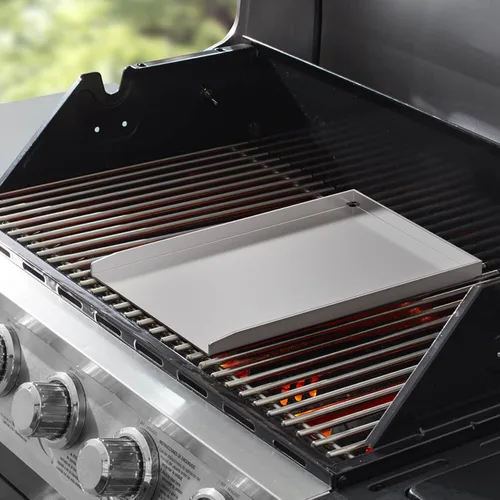 Vista 4 de Stanbroil Universal Stainless Steel Griddle Pan for Outdoor Grill Stove Cooking