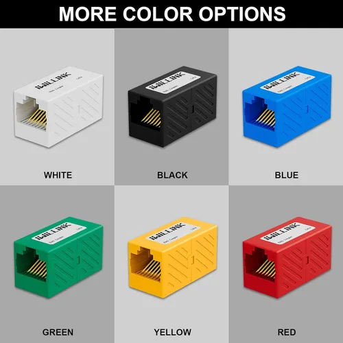 Vista 8 de iwillink Acoplador RJ45 Conector Ethernet, conector RJ45 hembra a hembra para cable Ethernet Cat7 Cat6 Cat5e Cat5, adaptador extensor, paquete