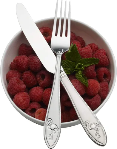 Vista 4 de Towle Everyday Flamingo - Juego de cubiertos para 4, 20 piezas, acero inoxidable 18/0, juego de cubiertos