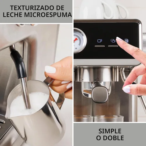 Vista 4 de Máquina de Espresso Kenmore - Cafetera Automática con Prensador Automático, Limpieza Automática, Vaporizador de Leche y Espumador, Molinillo