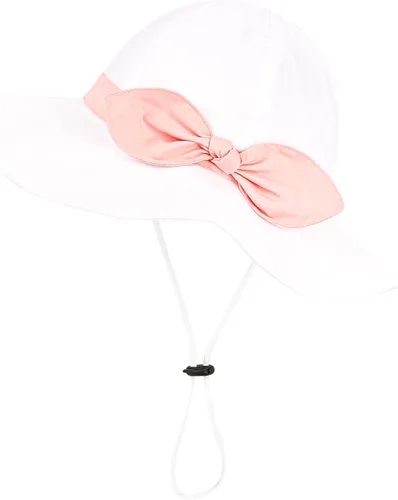 Vista 4 de Sombrero de sol para bebé niña con UPF 50+ sombrero de playa ajustable para exteriores con ala ancha