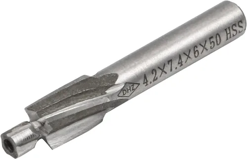 Utoolmart Fresa de extremo de avellanado, fresas de extremo de avellanado de vástago recto de acero de alta velocidad M4.2, 4 flautas, tornillos de