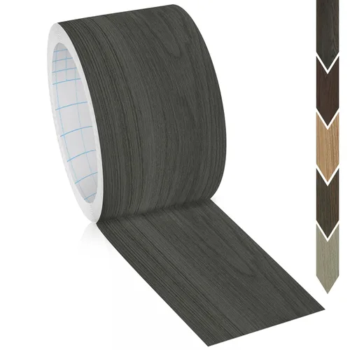 Vista 41 de GSCIT Club - Bandas de borde de chapa de roble, rollo de 1 pulgada x 25 pies, prepegadas, flexibles, bandas de cinta de madera real para reparación