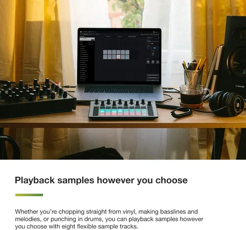 Vista 5 de Novation Circuit Rhythm: Sampler y groovebox con ocho pistas de muestras para crear y realizar beats