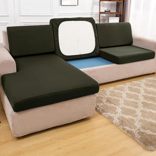 Vista 10 de Fundas de cojín para sofá seccional en forma de L, funda elástica para sofá con diván, protector de muebles para sala de estar, fundas elásticas #1