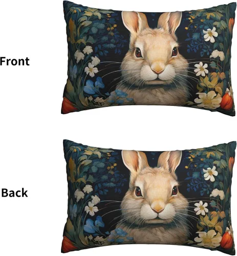 Vista 332 de Fundas de almohada William Morris diseño Strawberry Thief, fundas de almohada decorativas suaves para exteriores, fundas de almohada para decoración
