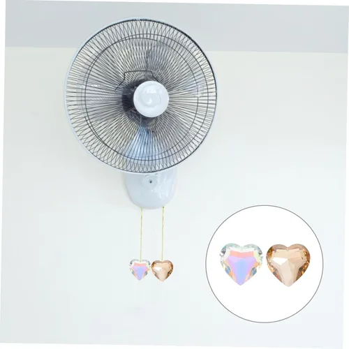 Vista 7 de DOITOOL 2 unids corazón forma cristal colgante tira cadena lámpara techo luz decoración del hogar