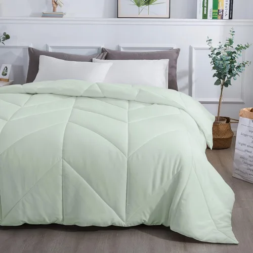 Vista 19 de Feather and Loom - Edredón alternativo para todas las estaciones, funda de microfibra suave y de fácil cuidado, relleno de fibra hipoalergénica