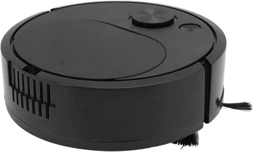Vista 2 de Pwshymi Robot aspirador multifuncional, mini robot de barrido inteligente con carga USB para pisos de madera, azulejos y alfombras, negro