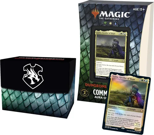 Magic: The Gathering Adventures in The Forgotten Realms, Mazo Commander, Aura de Coraje (verde, blanco y azul)