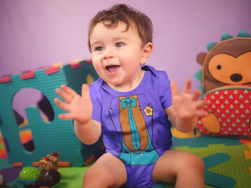 Vista 2 de Body de disfraz de Joker para bebé