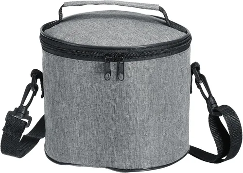 Vista 7 de PATIKIL Bolsa de almuerzo aislada de 6.9 x 10.6 pulgadas con correa para el hombro, tarro de alimentos aislado impermeable bolsa de almuerzo