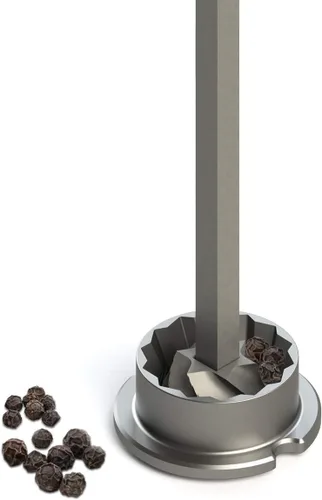 Vista 6 de Molinillo de pimienta grande de 17 pulgadas, recargable, molienda ajustable, mecanismo de acero al carbono