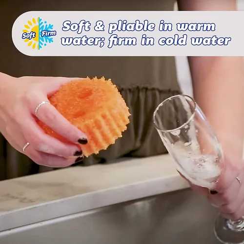 Vista 3 de Scrub Daddy Juego de esponjas – Variedad de colores – Esponja multiusos para platos sin arañazos – Sin BPA y fabricada con espuma de polímero