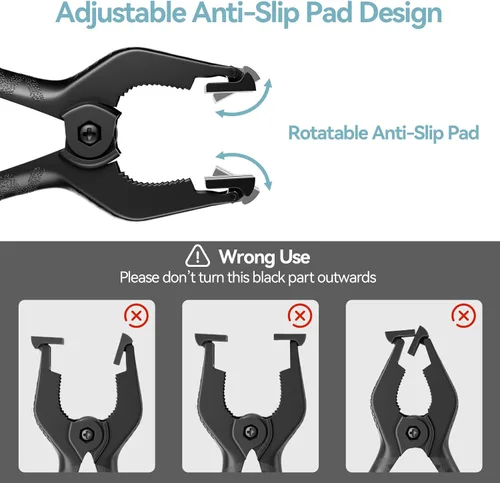 Vista 6 de EMART Paquete de 12 abrazaderas de resorte resistentes de 3.5 pulgadas, clips de plástico profesionales para telón de fondo para estudio
