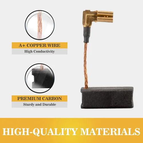 Vista 4 de Paquete de 4 cepillos de carbono para motor eléctrico compatibles con DeWalt DWE4011, DWE4120, DWE4012, DWE4100, DWE4887 y DWE4120N, Dewalt N097696