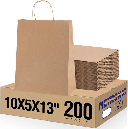 Vista 54 de METRONIC Bolsas de regalo de papel marrón de 5.25 x 3.75 x 8 pulgadas