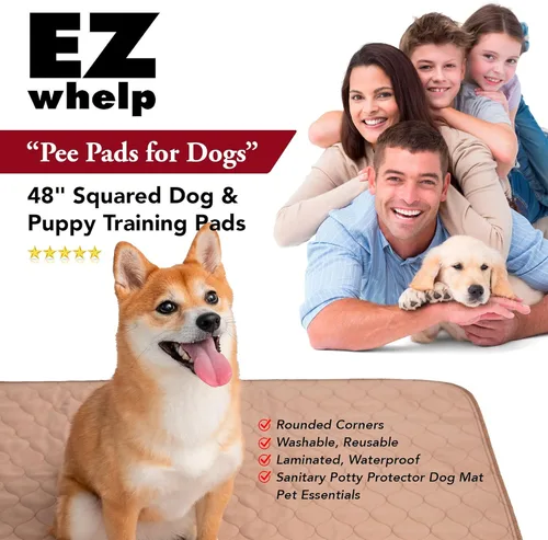 Vista 6 de EZwhelp Almohadillas reutilizables para orina de perro, almohadillas de entrenamiento impermeables para perros, lavables y sanitarias, esquinas