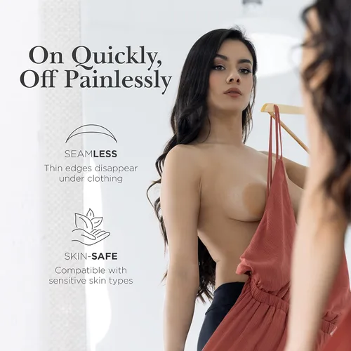 Vista 6 de Nippies Fundas extra para pezones para mujer Pasties de sujetador de silicona adhesiva, talla única