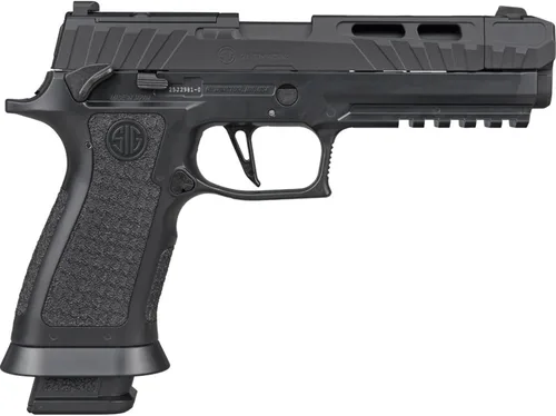 Vista 2 de SIG SAUER P320 Spectre Comp Blackout CO2 Pellet Air Pistol Semi-Auto, 20rd Pellet Magazine, alimentado con CO2