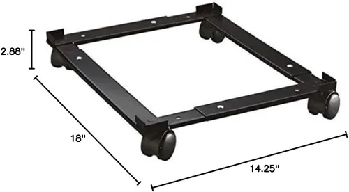 Vista 2 de Scranton & Co Organizador de archivos de metal ajustable tradicional para archivadores de tamaño carta o legal, con 4 ruedas, montaje simple