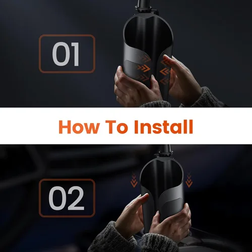 Vista 4 de toocki Soporte de teléfono para automóvil, soporte universal de cuello de cisne ajustable de 360° para teléfono celular, expansor para automóvil