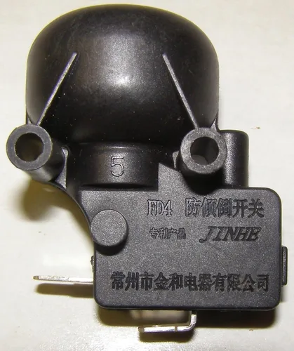 Vista 2 de KAS TIP-OVER SWITCH - Calentadores de tanque y gabinete, negro, actuador de botón, operación manual, 3000 W, 1 unidad