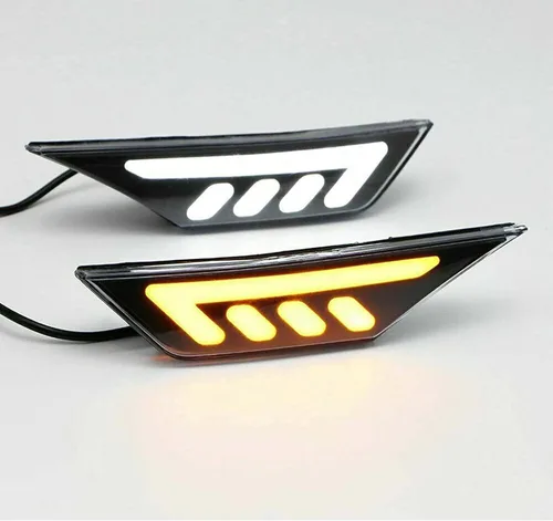 Vista 6 de Luces intermitentes LED negras para Honda Civic 2016-2020, un par de luces LED negras de señalización de giro