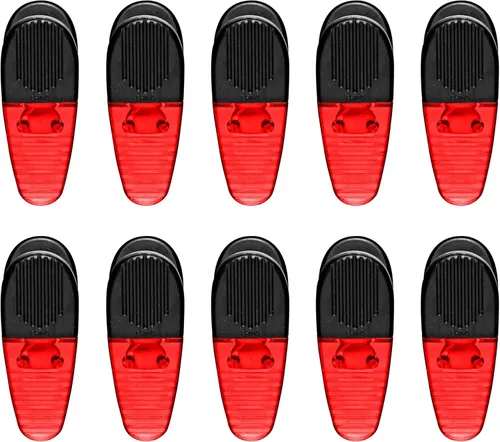 Vista 29 de 100 soportes magnéticos para notas adhesivas - Texto personalizable, Logo - Clip grande, Plástico - Transparente