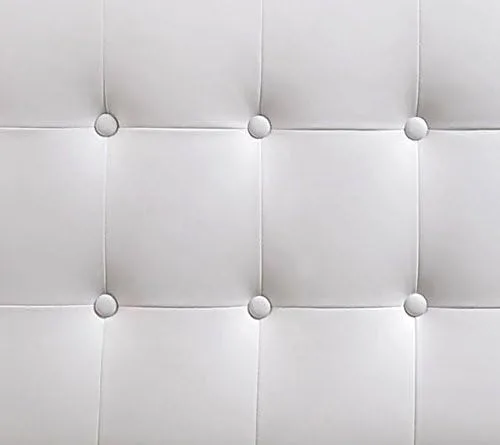 Vista 10 de Cabecero de cama individual, Modway Emily, tapizado en vinilo de color blanco, Poliuretano, Blanco (White Vinyl)