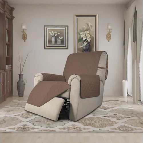 Vista 1054 de Easy-Going - Funda reversible para sofá reclinable, resistente al agua, protector de muebles con correas elásticas, para mascotas y niños