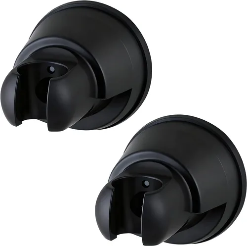 Vista 12 de Hibbent Soporte de cabezal de ducha con ventosa al vacío, soporte de cabezal de ducha extraíble, soporte de pared ajustable en altura ajustable