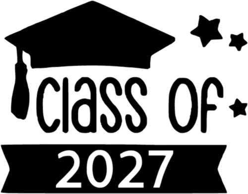Class of 2027 Decal, Graduation Iron On Decal, DIY Craft, Heat Transfer, Senior Tshirt Patch, Vinyl Applique for Shirt, Pick Size & Color, Iron-On