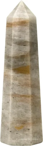 Vista 132 de Amazing Gemstone Torres de cristal de pirita, obelisco de punta de cristal curativo natural para curación de reiki y rejilla de cristal