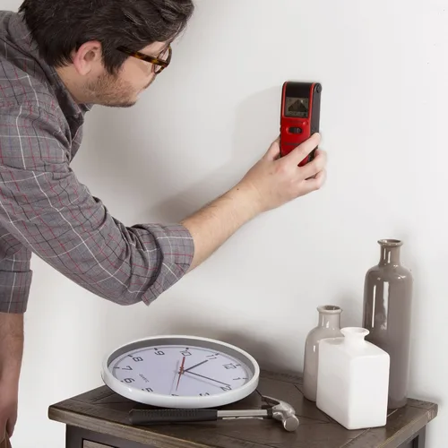 Vista 3 de Stud Finder 3 en 1 Detector electrónico compacto de madera y metales y sensor de cable vivo con pantalla LCD retroiluminada y batería de 9 voltios