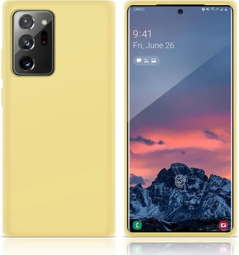 Vista 2 de E Segoi Samsung Galaxy Note 20 Ultra - Funda de silicona líquida de goma a prueba de golpes, forro de tela de microfibra suave, compatible