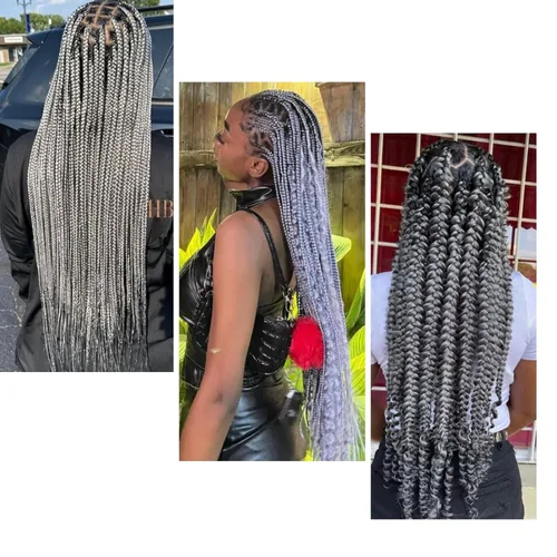 Vista 5 de Extensiones de Cabello para Trenzar Leticia Cabello Sintético Preestirado Yaki Cabello Ez para Trenzar