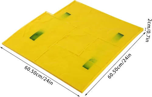 Vista 5 de Gdrasuya10 Juego de 4 alfombrillas para sellos de hormigón, 4 piezas de piel texturizada de hormigón, 24 x 24 pulgadas, alfombrillas de estampado