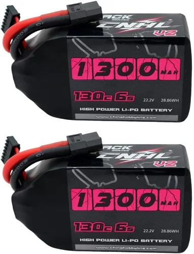 Vista 8 de CNHL 6S Lipo Batería 1100mAh 100C 22.2V Lipo Batería con XT60 Plug para FPV RC Racing Drone Quadcopter Avión Helicóptero (2 PCS)