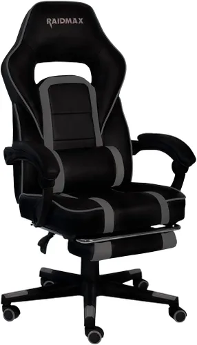 Vista 4 de Raidmax Advanced DK701 Series - Sillas para juegos de computadora, silla de juegos de tamaño XL con reposabrazos acolchado y reposapiés plegable