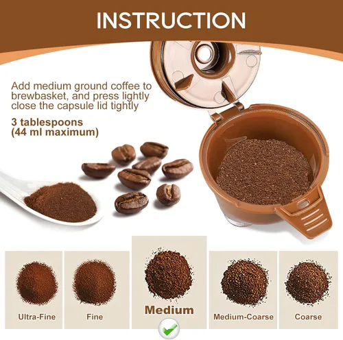 Vista 4 de KEEPOW Cesta reutilizable de café con filtro de café de una sola porción para cafetera Hamilton Beach FlexBrew modelos 49974 49975 49976 49979 49950