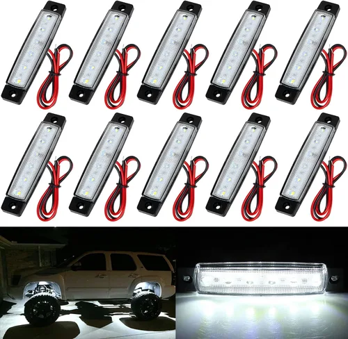Vista 9 de 10 paquetes de luces LED de tira de roca impermeables, luces exteriores e interiores, luces de bajo brillo para ruedas y guardabarros, kits