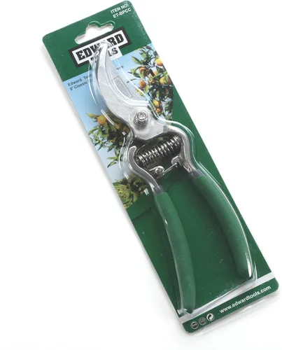 Vista 2 de Edward Tools Podadoras de derivación de corte clásico, tijeras de podar de acero forjado resistente, corta hasta 1 pulgada de diámetro, diseño