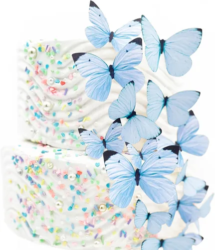 Vista 11 de Sugar Robot Adornos comestibles de mariposas para decorar pasteles - Mariposa Ombre Monarca - Adornos para tartas y cupcakes - Decoración fabricada