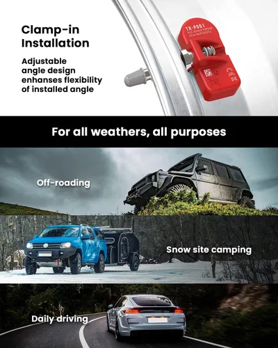 Vista 4 de MORESENSOR Signature Series - Sensor de presión de neumáticos TPMS de 315 MHz, 4 unidades Preprogramado para modelos seleccionados de más de 120